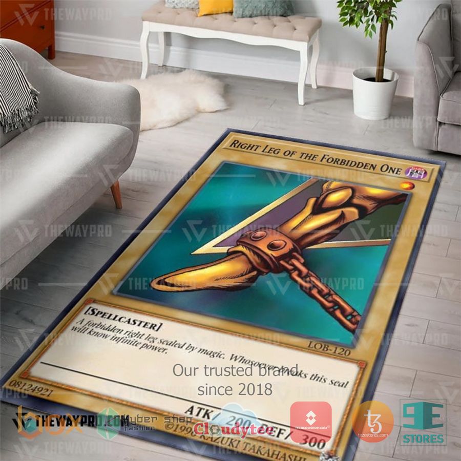 anime yu gi oh exodia right leg of the forbidden one rug 1 42906