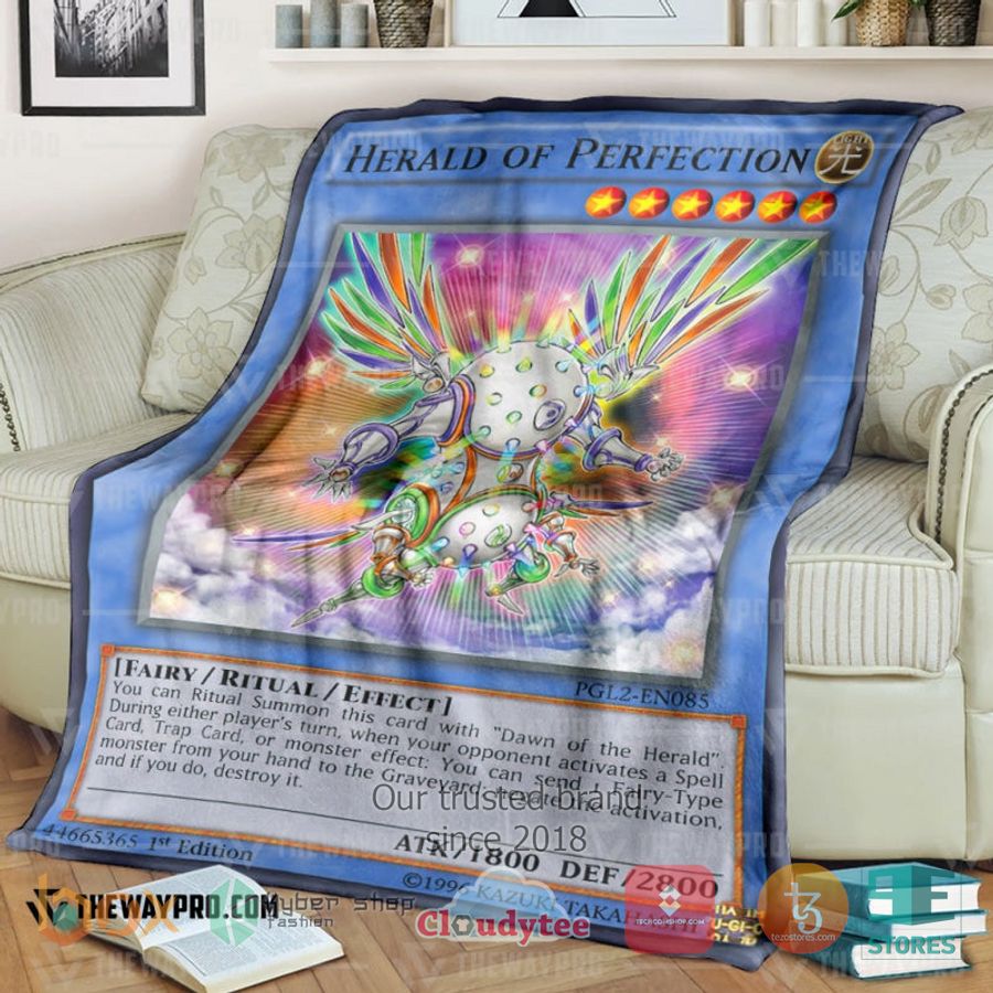 anime yu gi oh herald of perfection soft blanket 1 3826