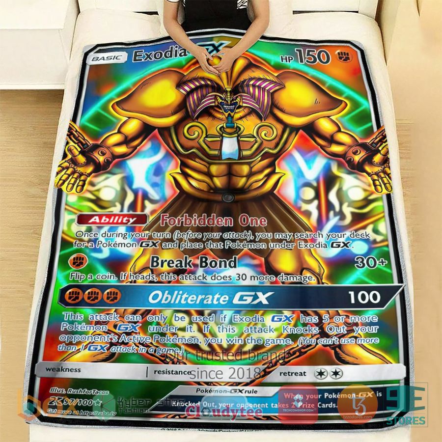 anime yu gi oh pkm exodia gx soft blanket 2 15538