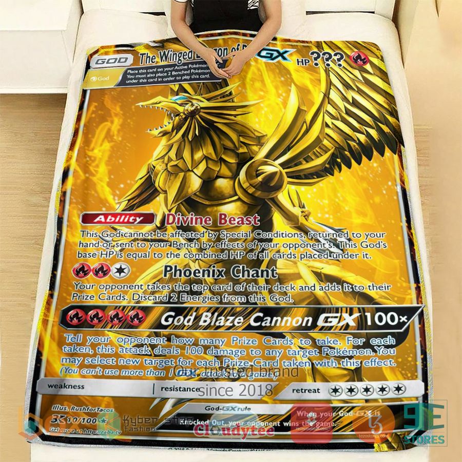 anime yu gi oh pkm the winged dragon of ra soft blanket 2 93826