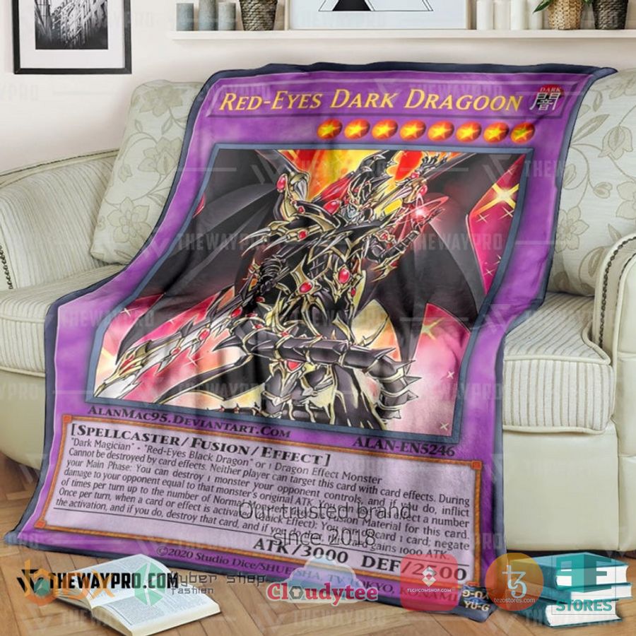 anime yu gi oh redeyes dark dragon soft blanket 1 78385