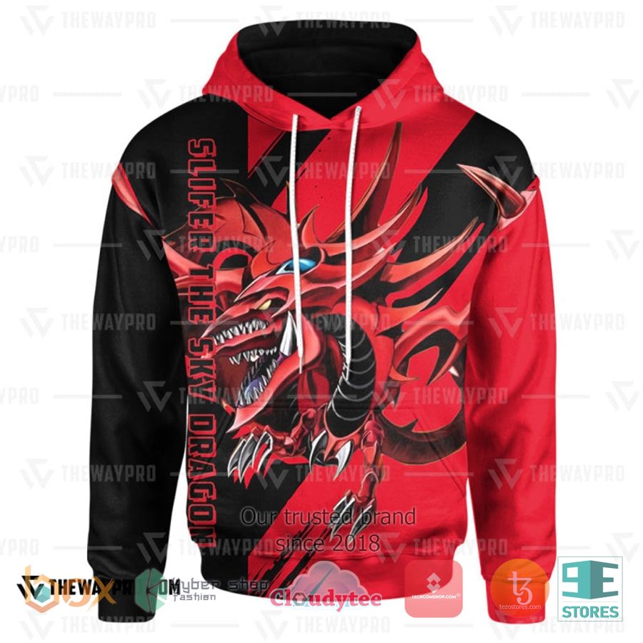 anime yu gi oh slifer the sky dragon hoodie 2 21661