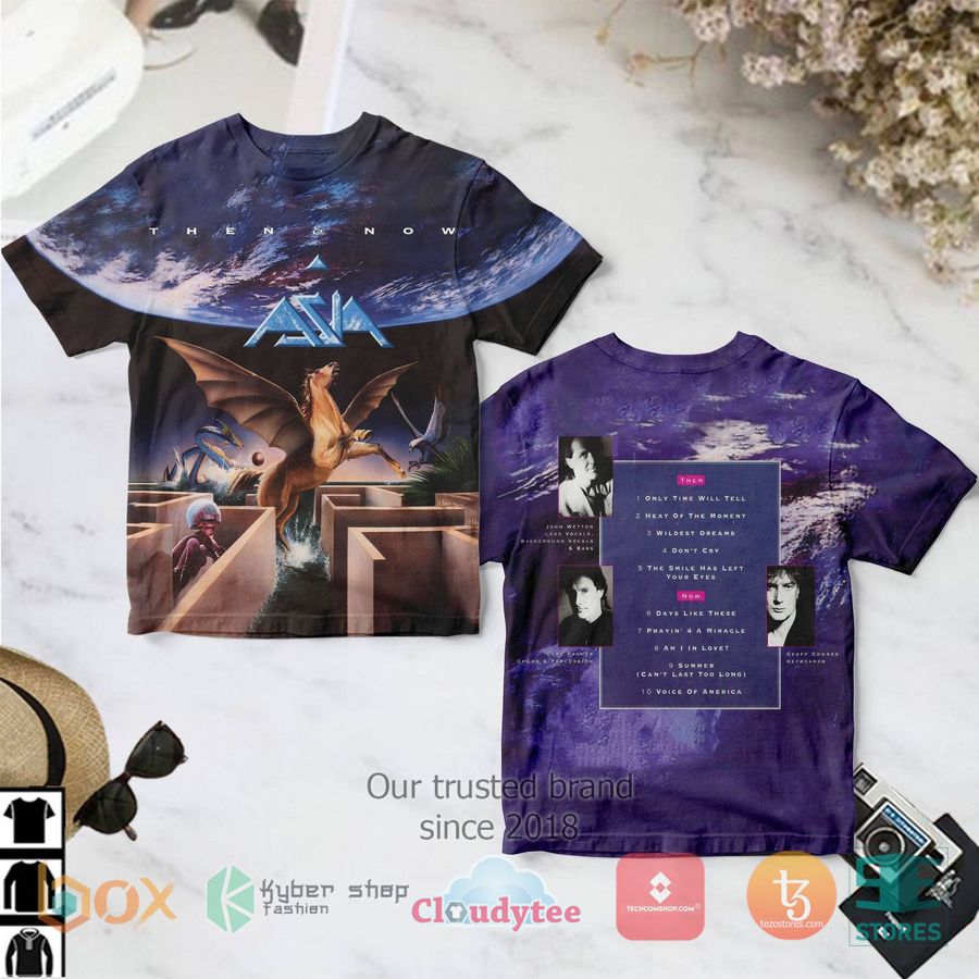 asia band then now album 3d t shirt 1 63473