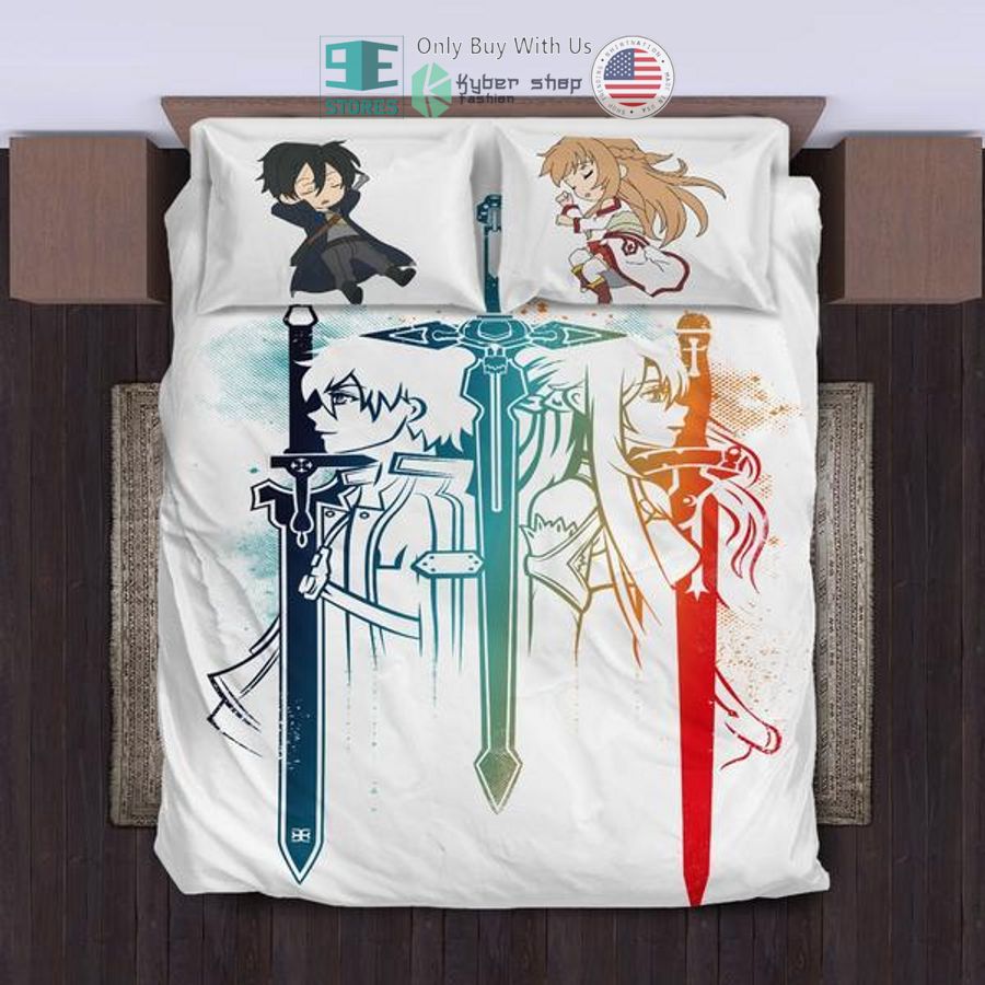 asuna kirito couple bedding set 1 76926