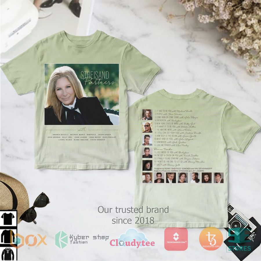 barbra streisand partners album 3d t shirt 1 60488