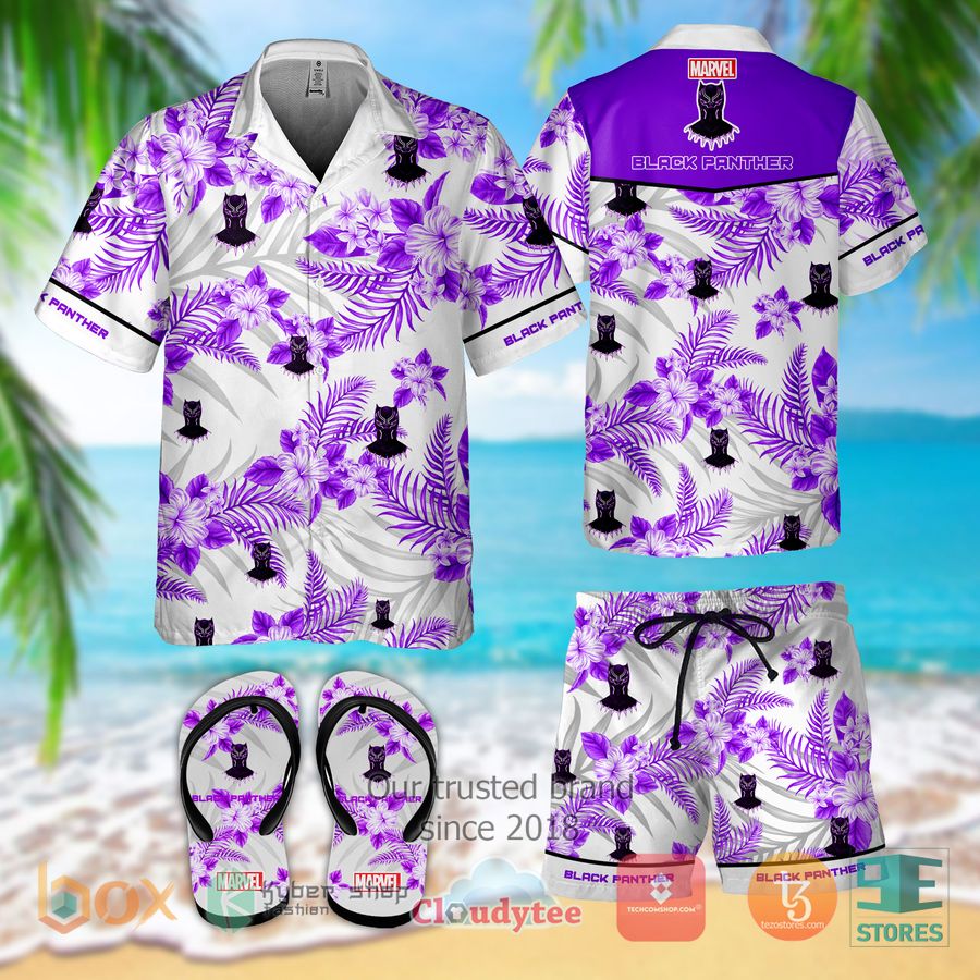 black panther tchalla hawaiian shirt shorts 1 43246