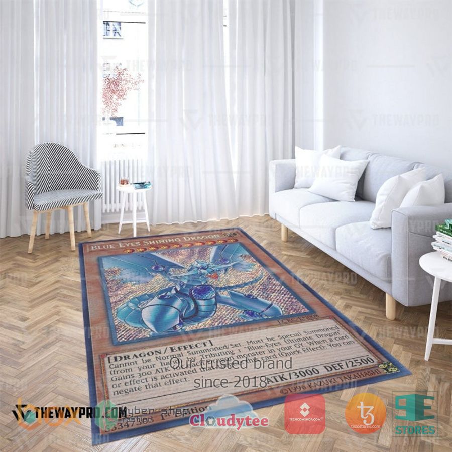 blue eyes shining dragon rug 1 17108