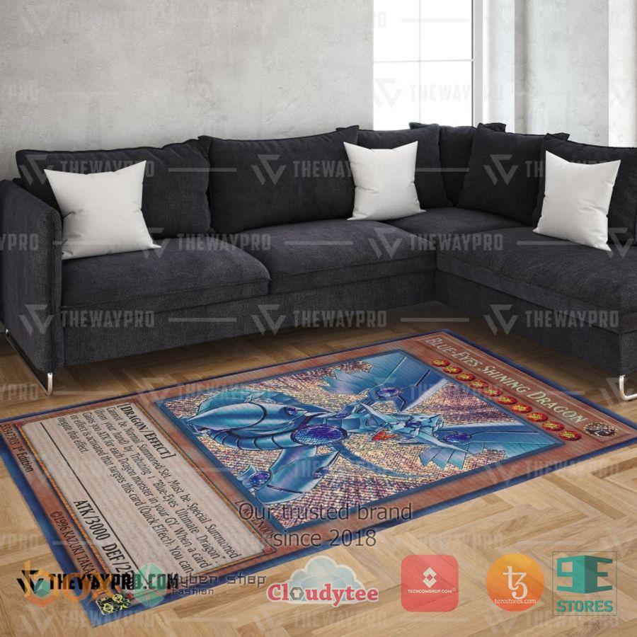 blue eyes shining dragon rug 2 76913