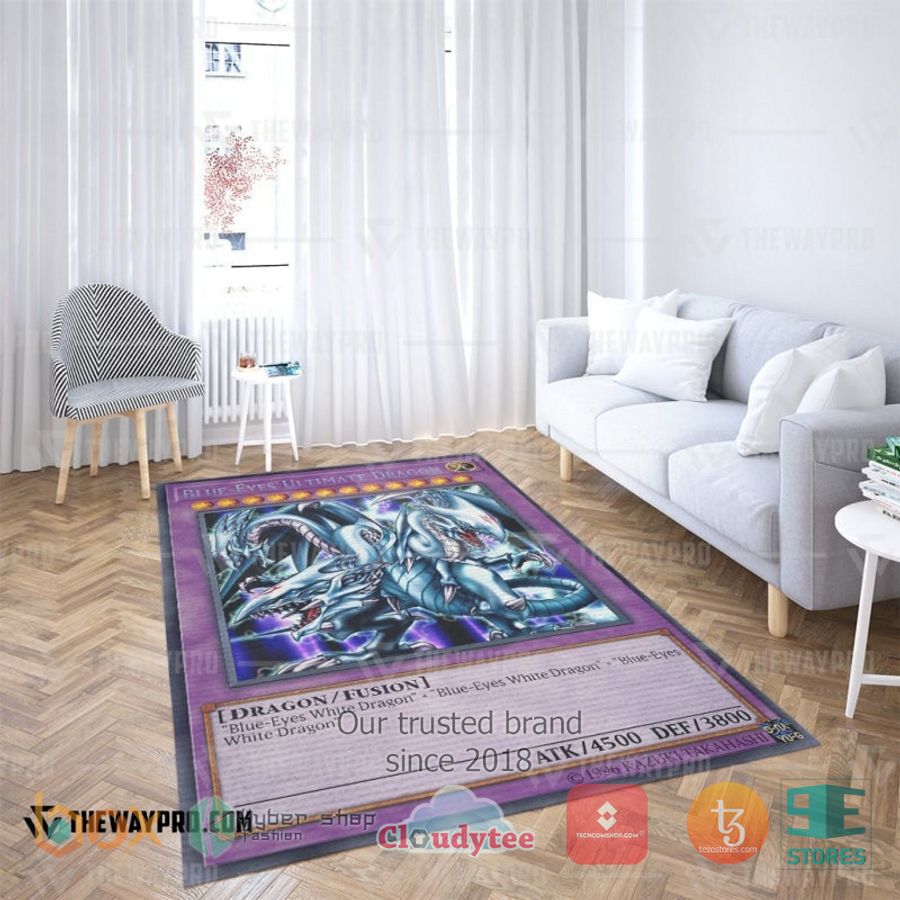 blue eyes ultimate white dragon rug 1 95431