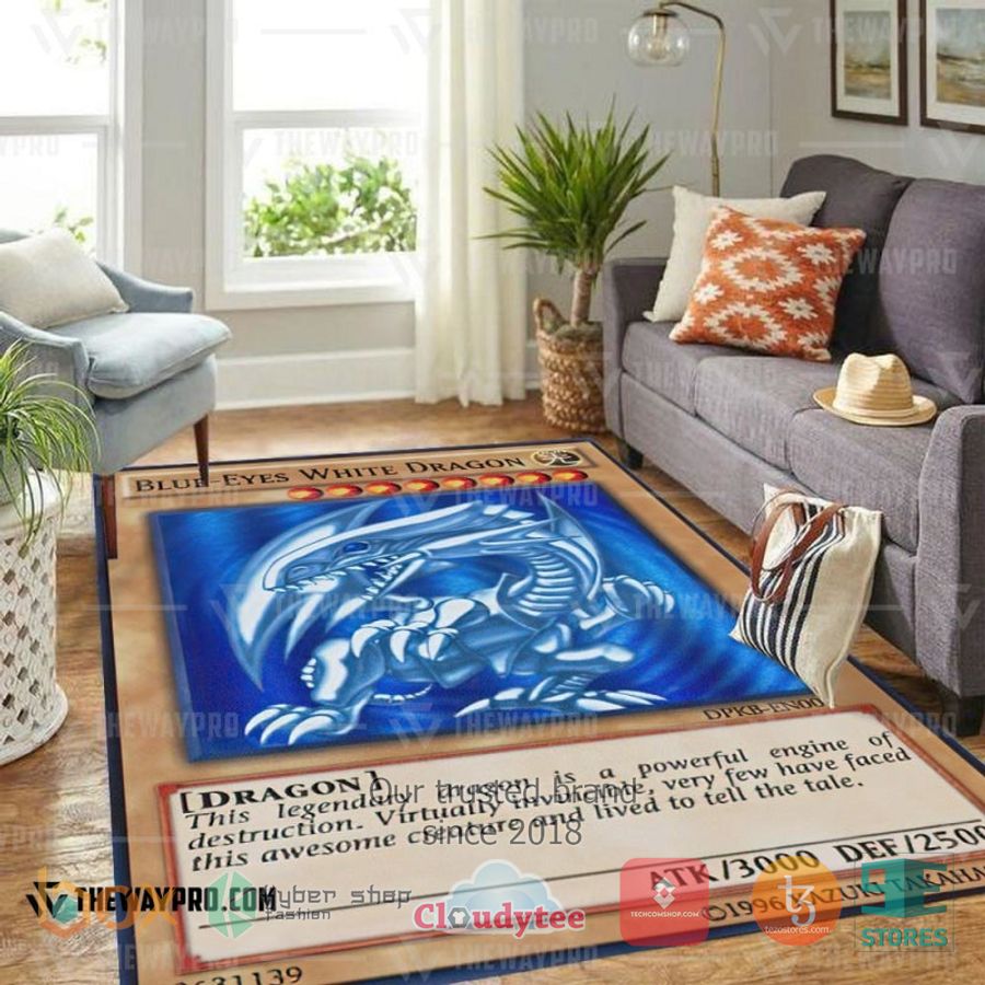 blue eyes white dragon card rug 2 98998