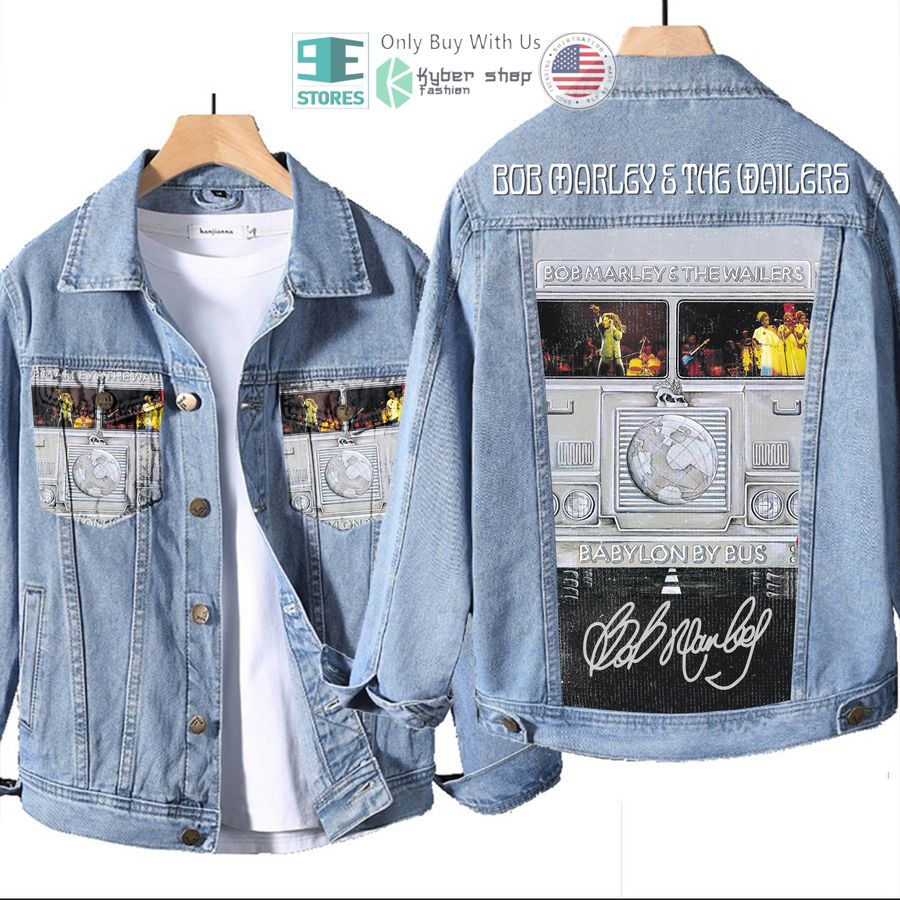 bob marley and the wailers babylon by bus album denim jacket 1 45342