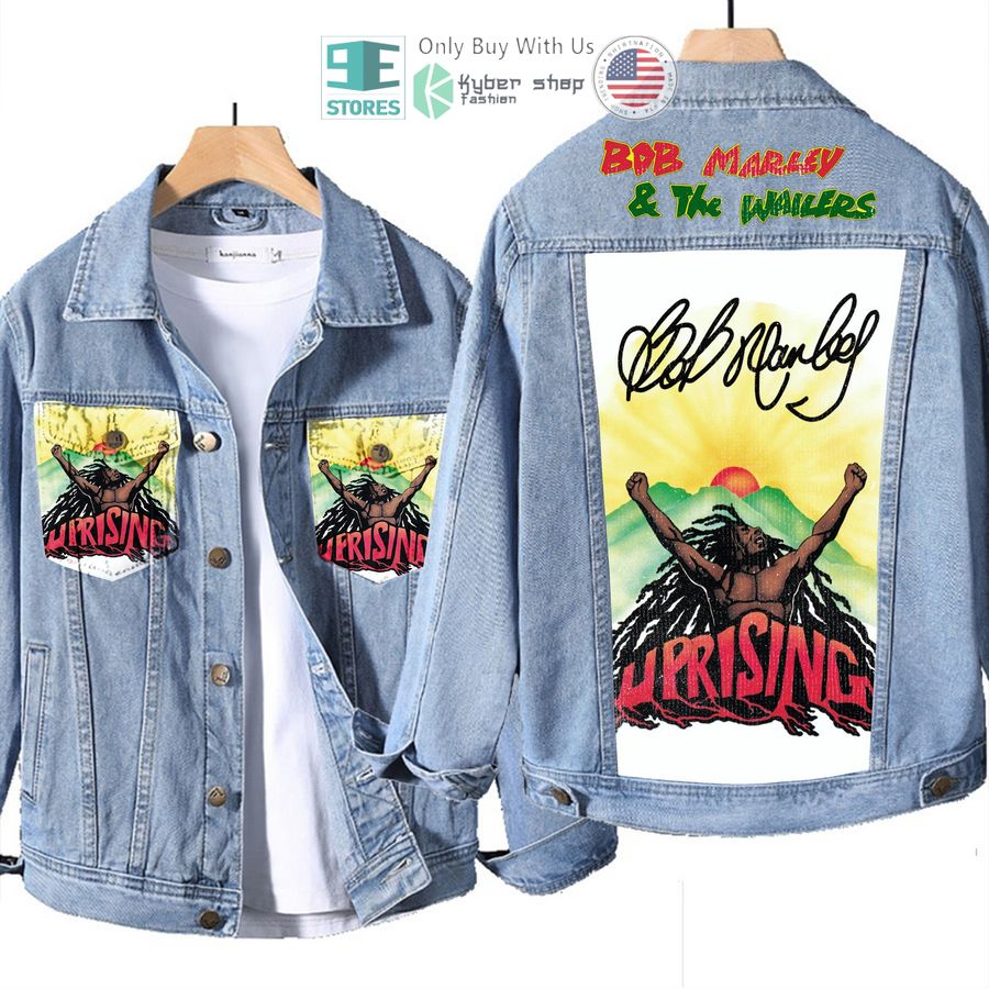 bob marley and the wailers uprising album denim jacket 1 21070