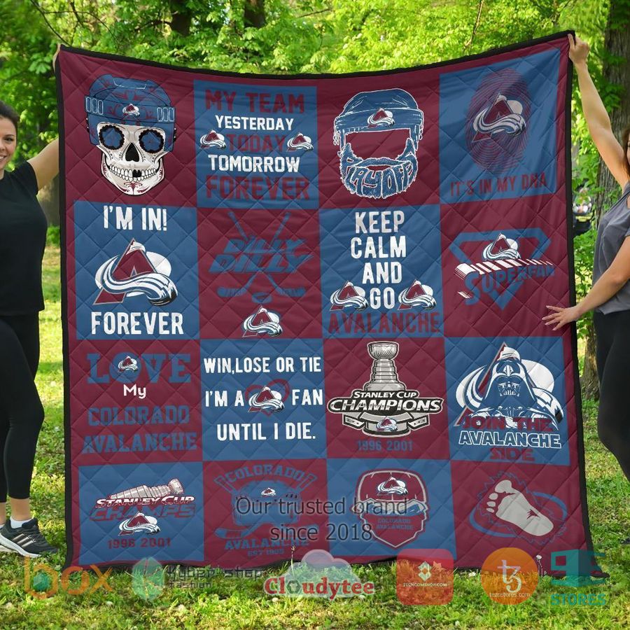 colorado avalanche quilt blanket 1 77680