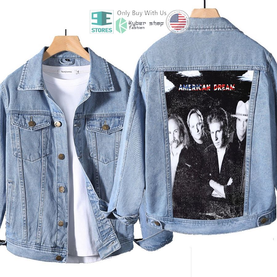 crosby stills nash young american dream black album denim jacke 1 10810