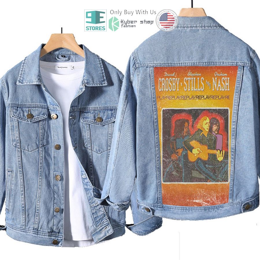 crosby stills nash young replay album denim jacke 1 95704