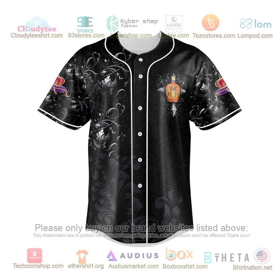 crown royal flowers black baseball jersey 2 13289