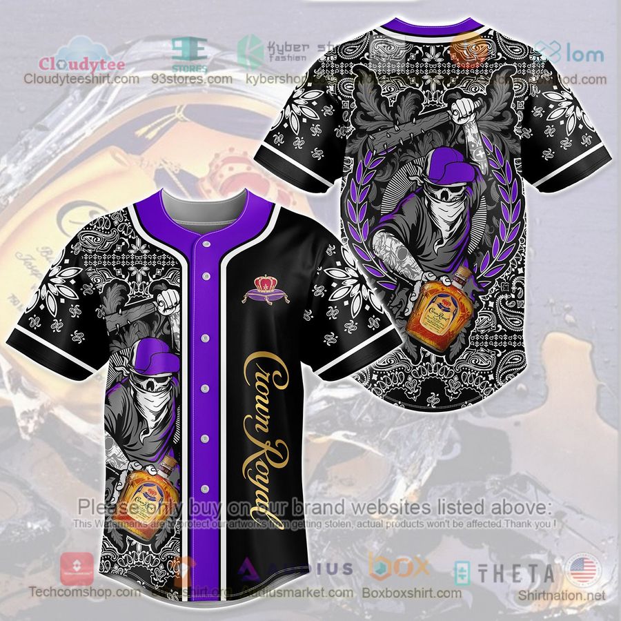 crown royal gangster journal skull baseball jersey 1 90856