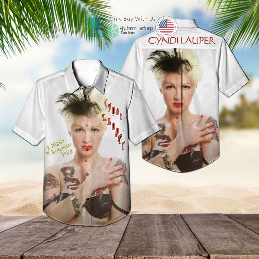 cyndi lauper a night album hawaiian shirt 1 67976