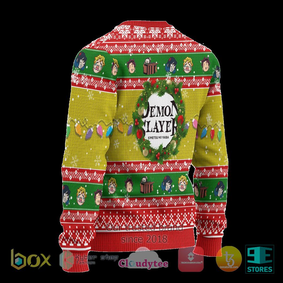 demon slayer anime characters xmas ugly christmas sweater 2 86945