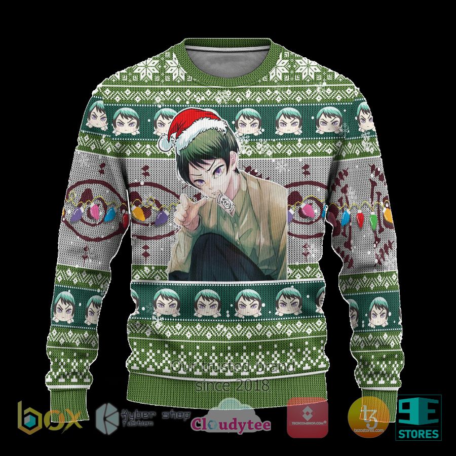 demon slayer yushiro anime ugly christmas sweater 1 38921