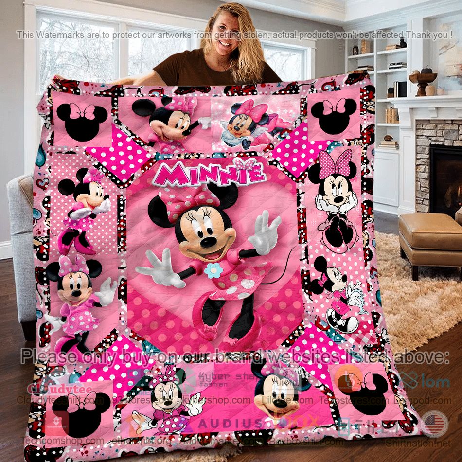 disney minnie mouse pink quilt 1 78046