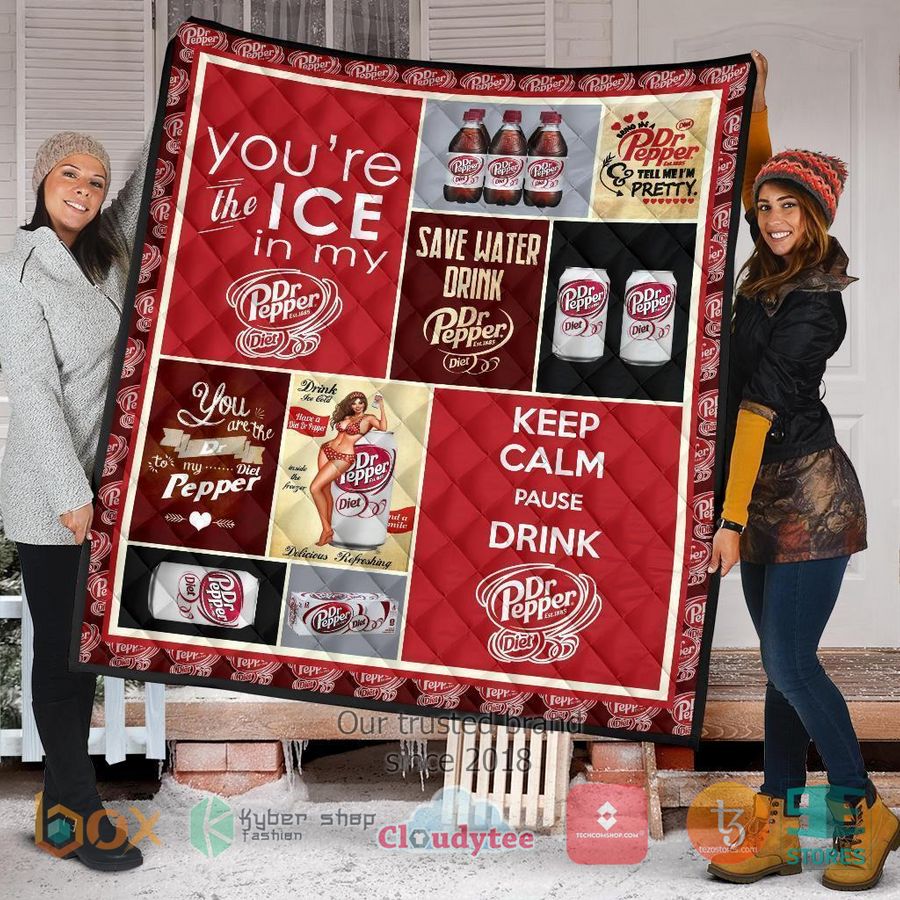 dr pepper diet soft drink quilt blanket 2 78454