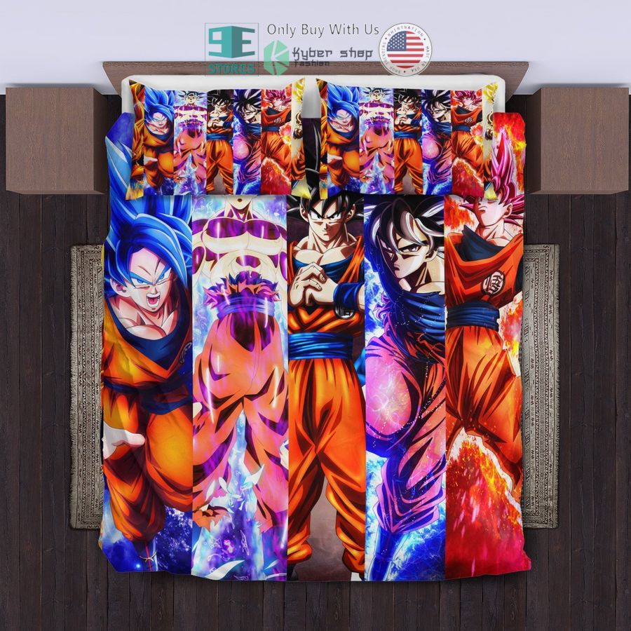 dragon ball super saiyan colorful bedding set 1 11637