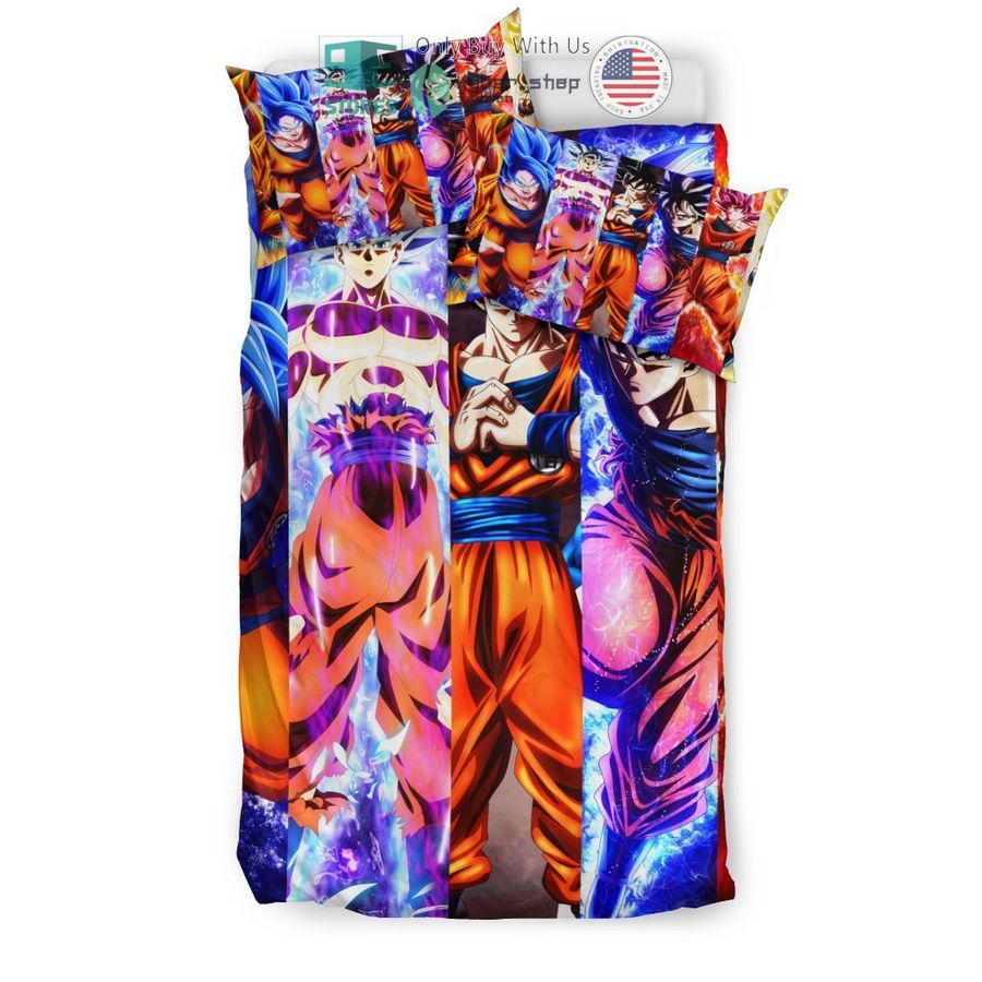 dragon ball super saiyan colorful bedding set 2 27271