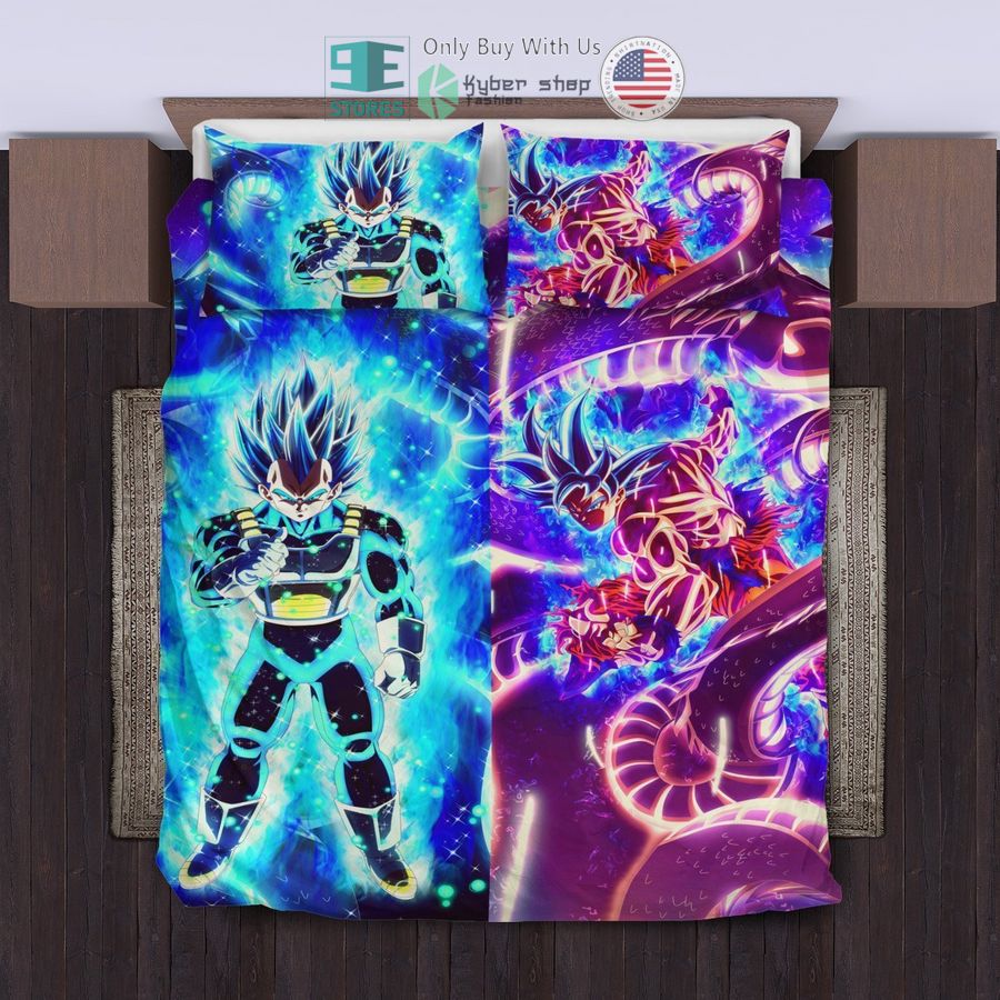 dragon ball vegeta blue songoku super saiyan bedding set 1 35980