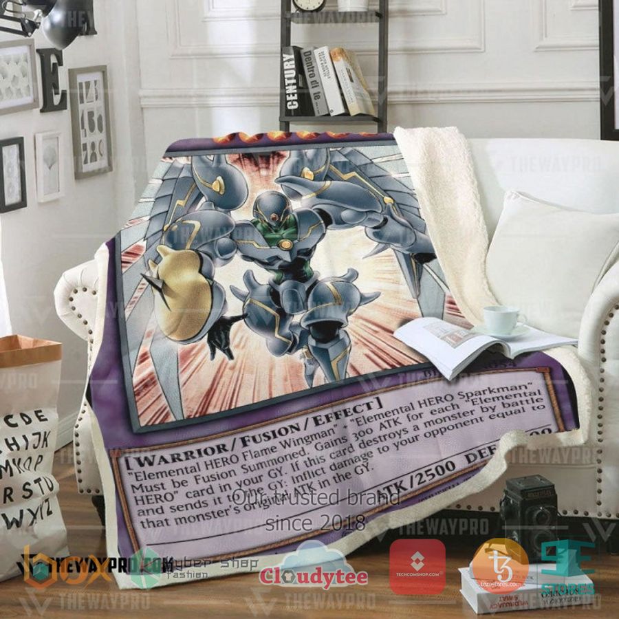 elemental hero shining flare wingman soft blanket 1 79171