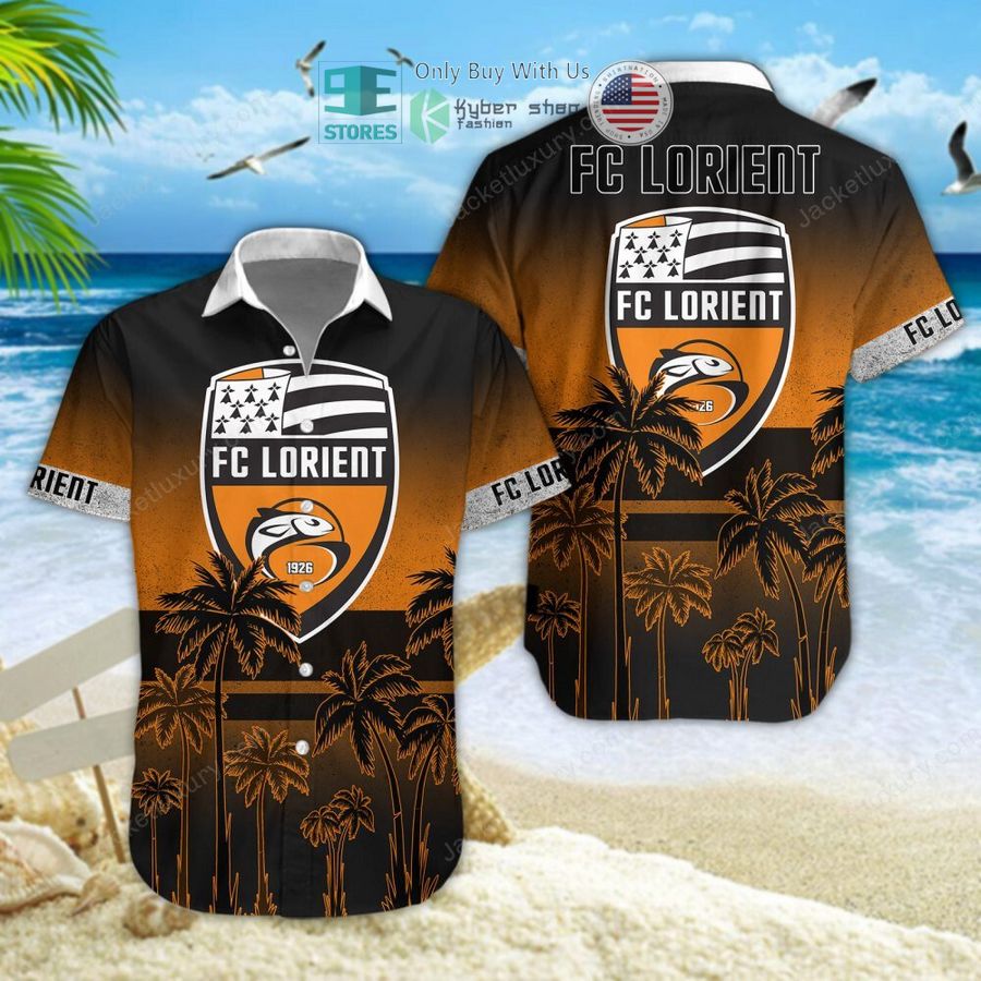 fc lorient palm tree hawaiian shirt shorts 1 12237