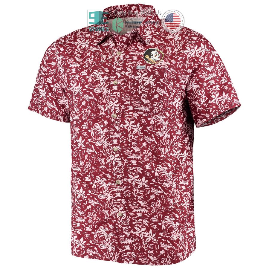 florida state seminoles columbia super slack tide garnet hawaiian shirt 2 75364