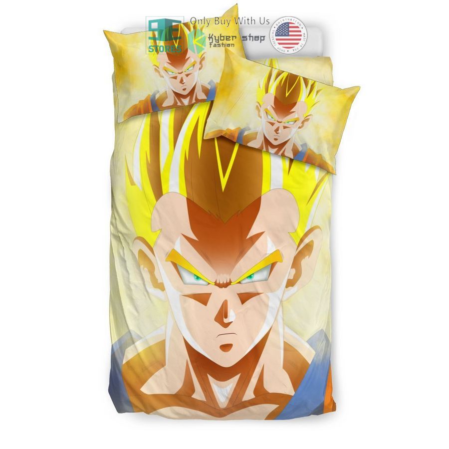 gohan super saiyan yellow bedding set 2 11136