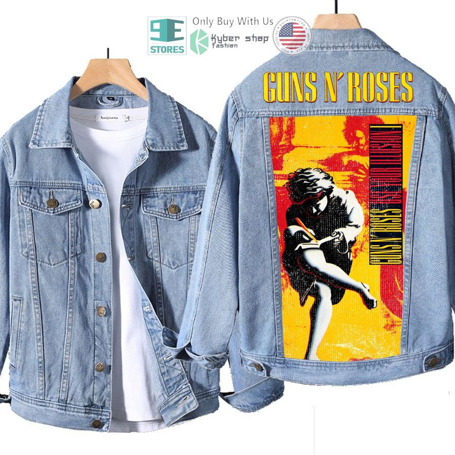 guns n roses band use your illusion i album denim jacket 1 89425