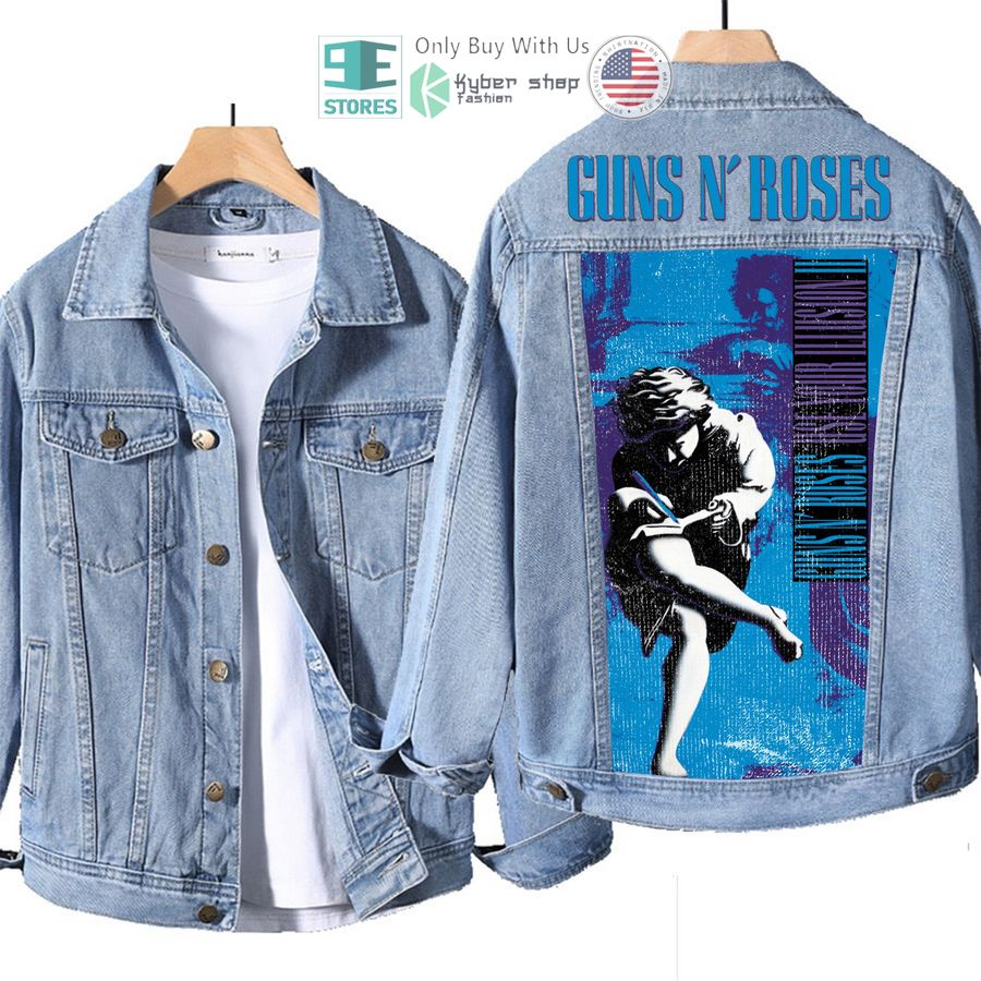 guns n roses band use your illusion ii album denim jacket 1 60552