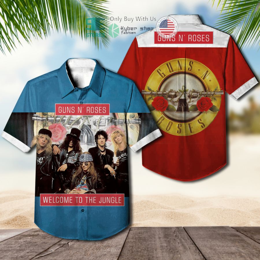 guns n roses band welcome to the jungle album hawaiian shirt 1 10969