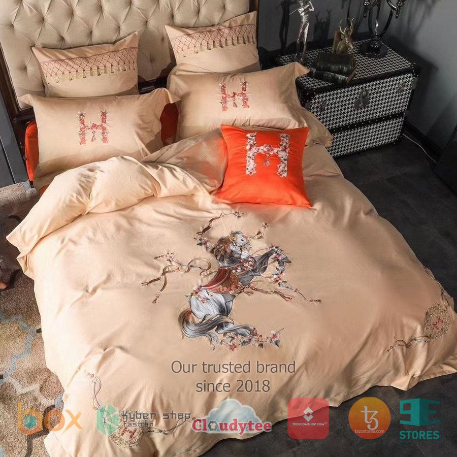 hermes horse high end bedding set 1 50117