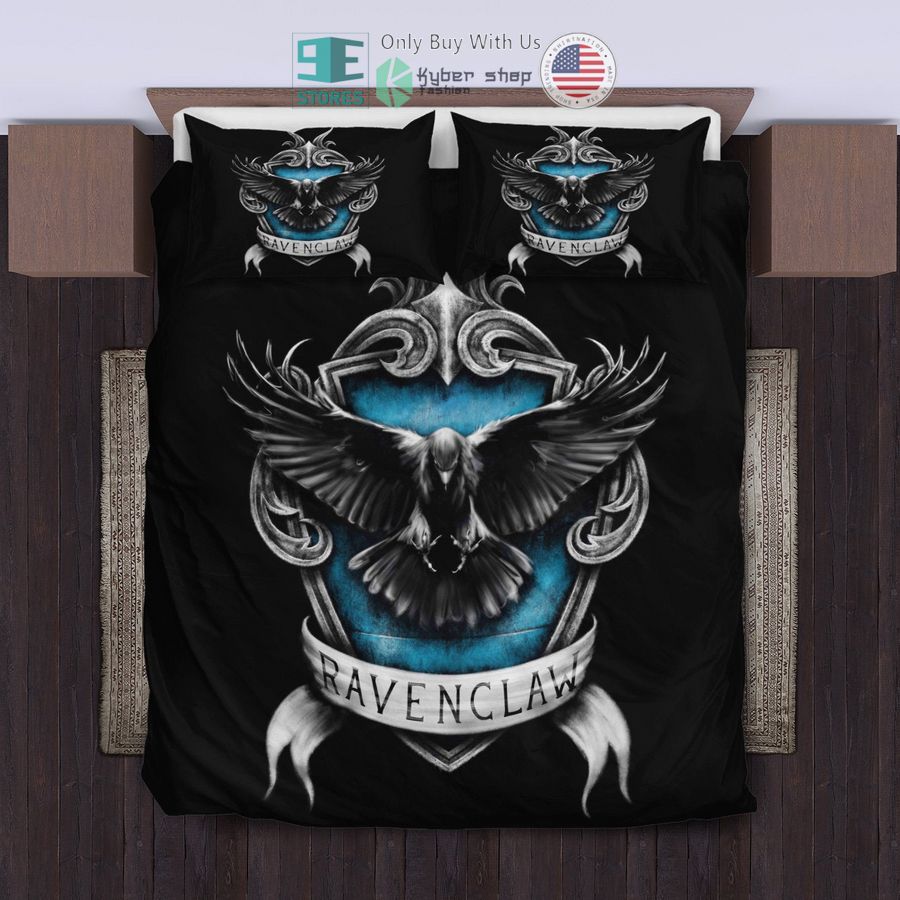 hogwarts house ravenclaw crest black bedding set 1 393