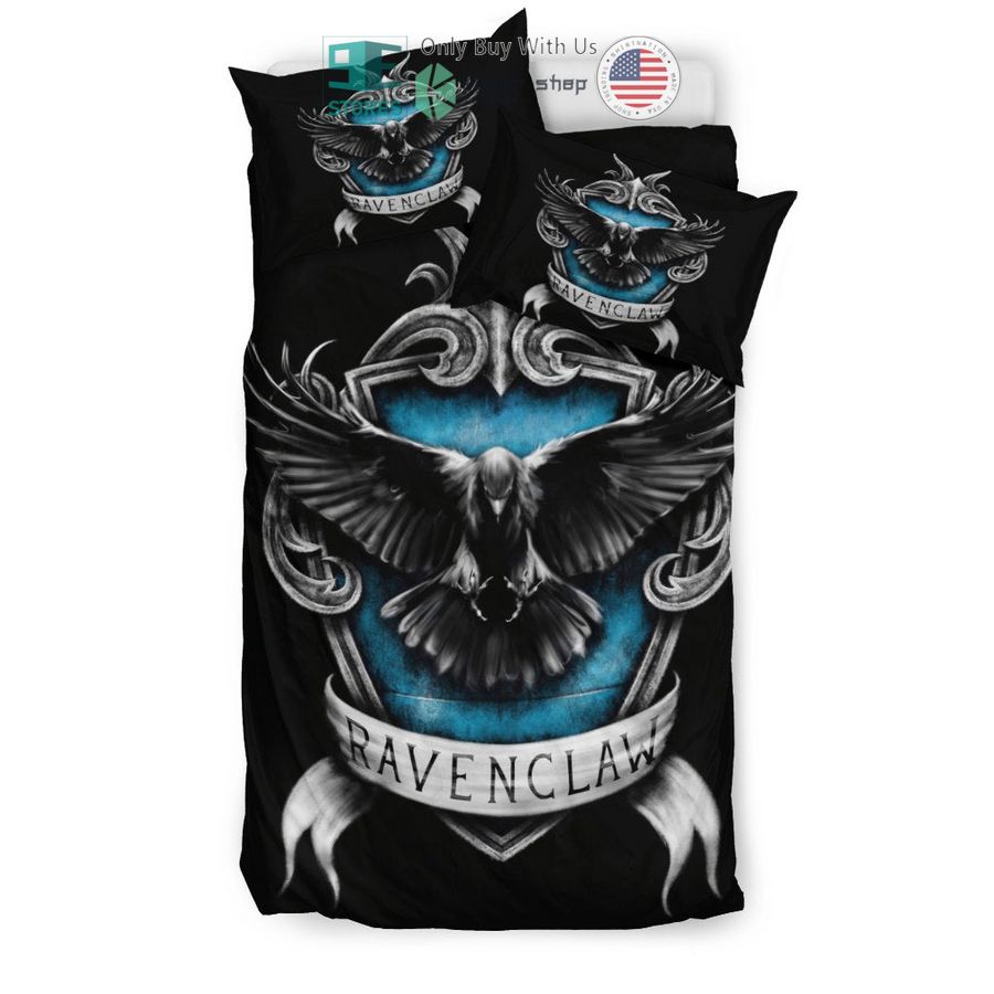 hogwarts house ravenclaw crest black bedding set 2 16641