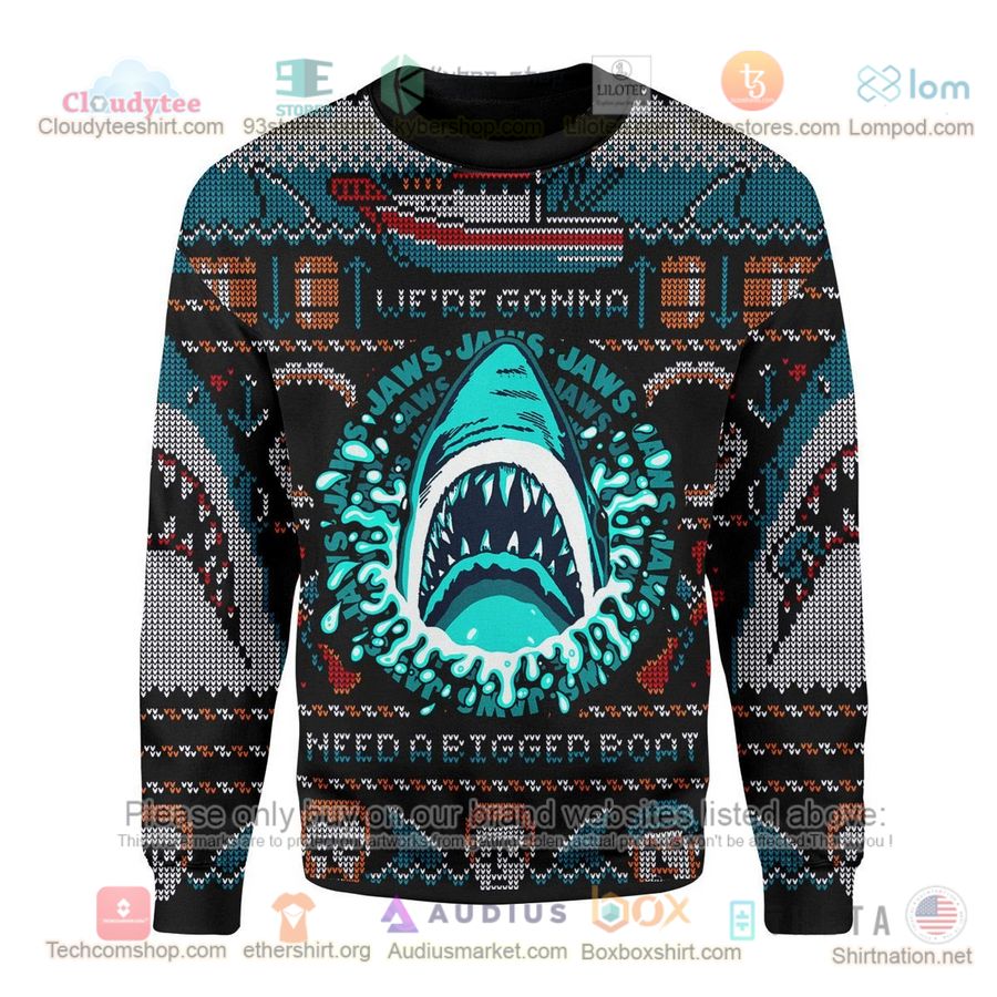 horror shark were gonna need a bigger boat sweatshirt sweater 2 69679