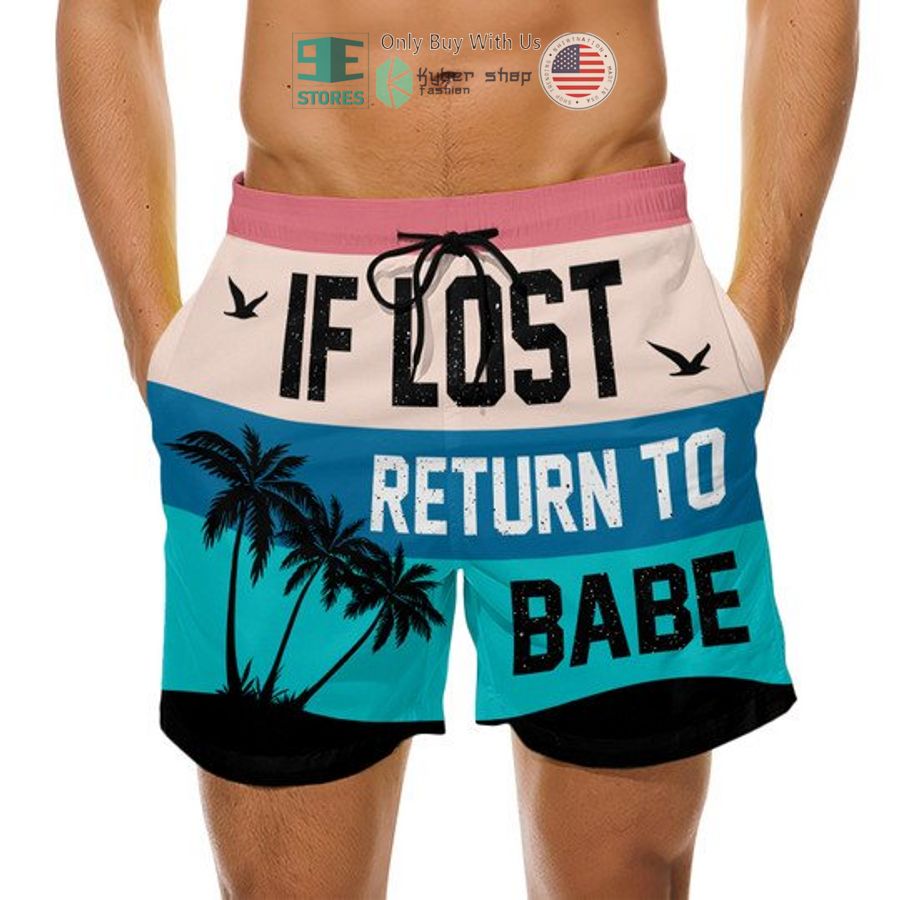 if lost return to babe i am babe couple shorts 2 72379