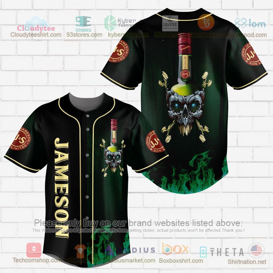 jameson irish whiskey skull head baseball jersey 1 36947