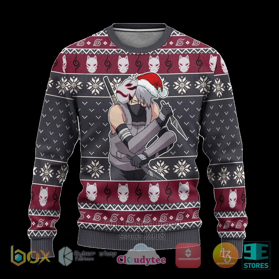 kakashi anbu naruto anime xmas ugly christmas sweater 1 28034