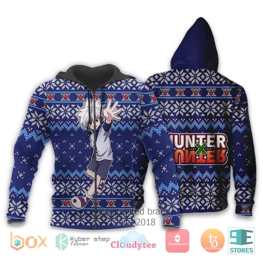 killua hunter x hunter anime xmas ugly christmas sweater 2 63038