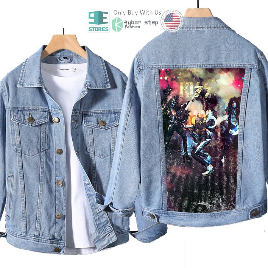 kiss band alive album denim jacket 1 62316