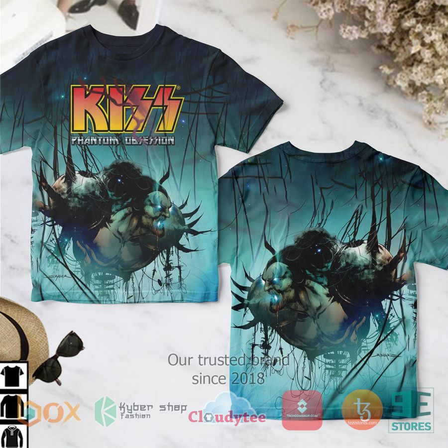 kiss band phantom obsession blue 3d t shirt 1 85949