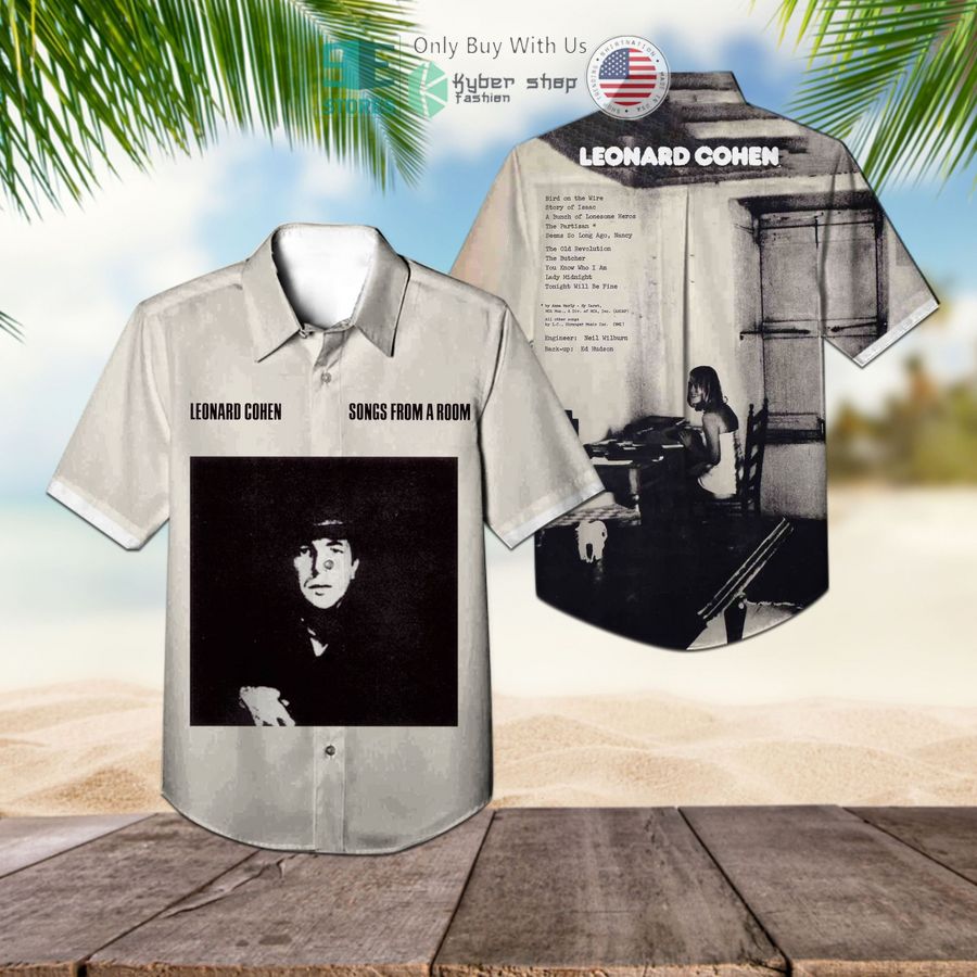 leonard cohen songs from a room album hawaiian shirt 1 22844