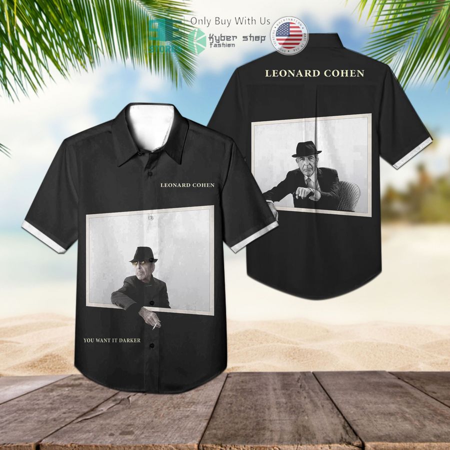 leonard cohen you want it darker album hawaiian shirt 1 18026