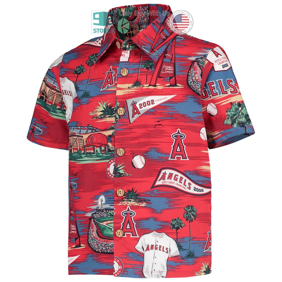 los angeles angels reyn spooner youth scenic blue hawaiian shirt 2 29487