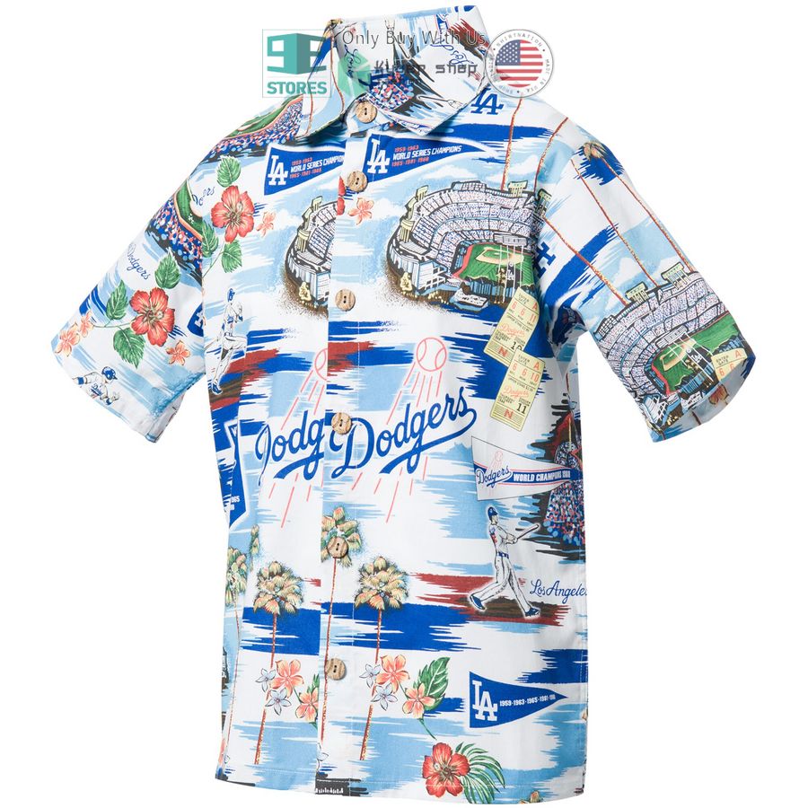 los angeles dodgers reyn spooner youth scenic white hawaiian shirt 2 70681